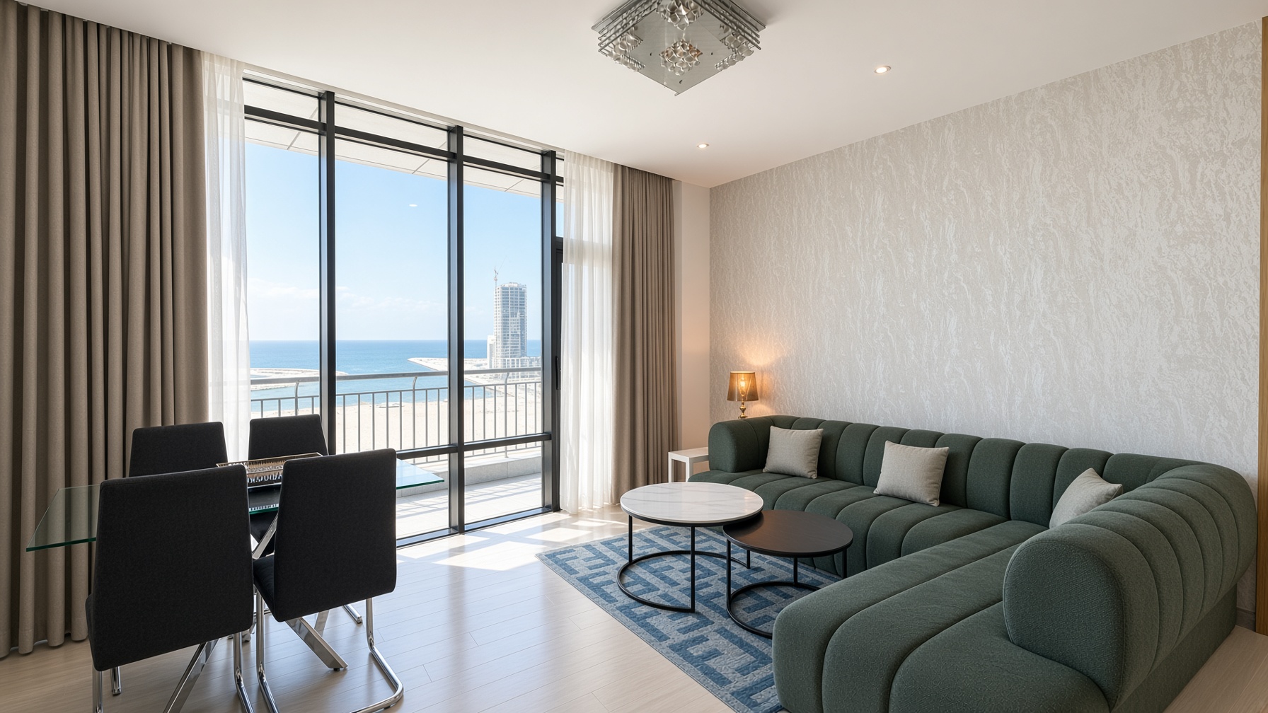 Modern 1Br | Sea View | Balcony 
