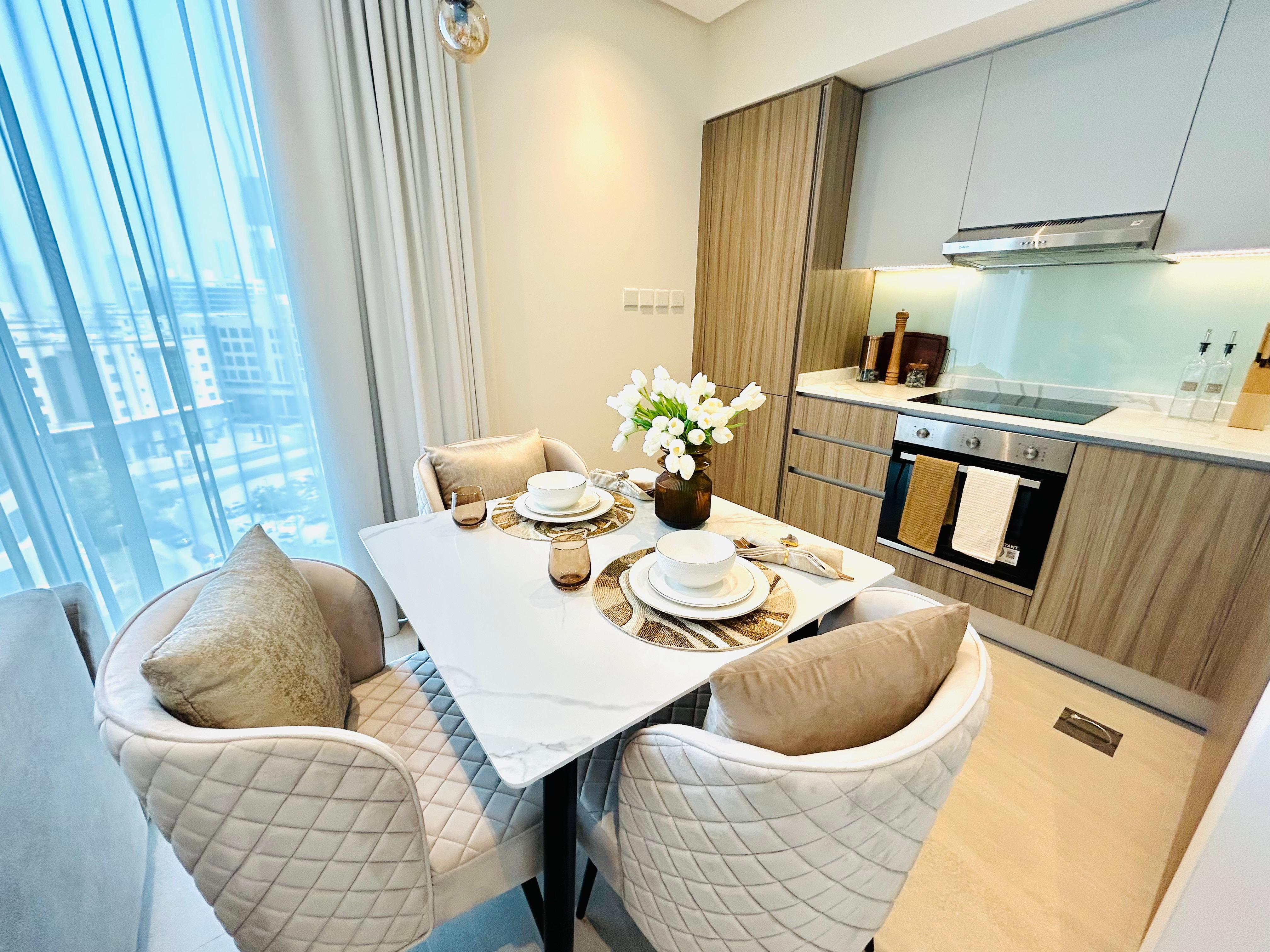 Luxury 1-Bedroom Apartment in Financial Harbor | Sea & City Views | EWA Included