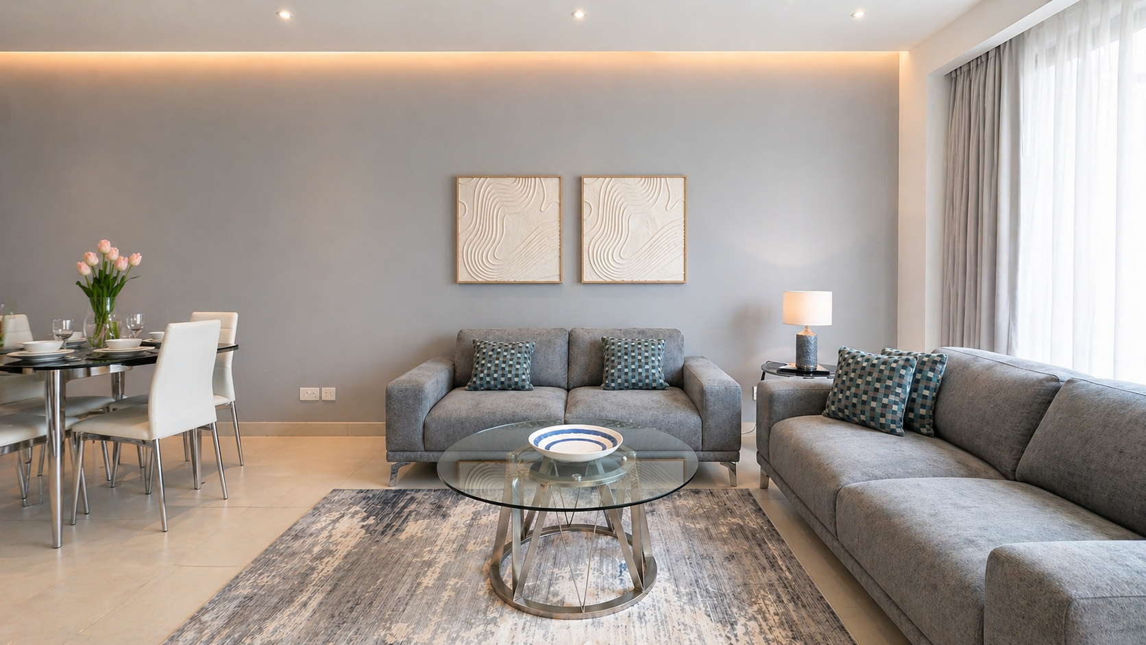 Modern 1BR for Rent with Large Terrace in Amwaj