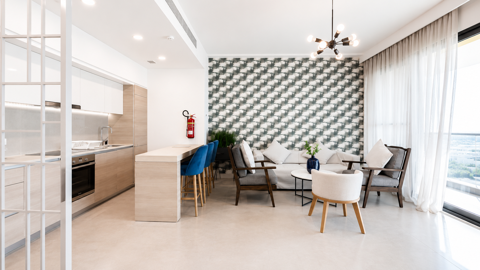 2BR For Rent Modern with Mall and Beach Access