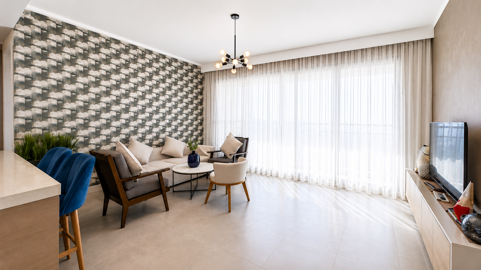2BR For Rent Modern with Mall and Beach Access