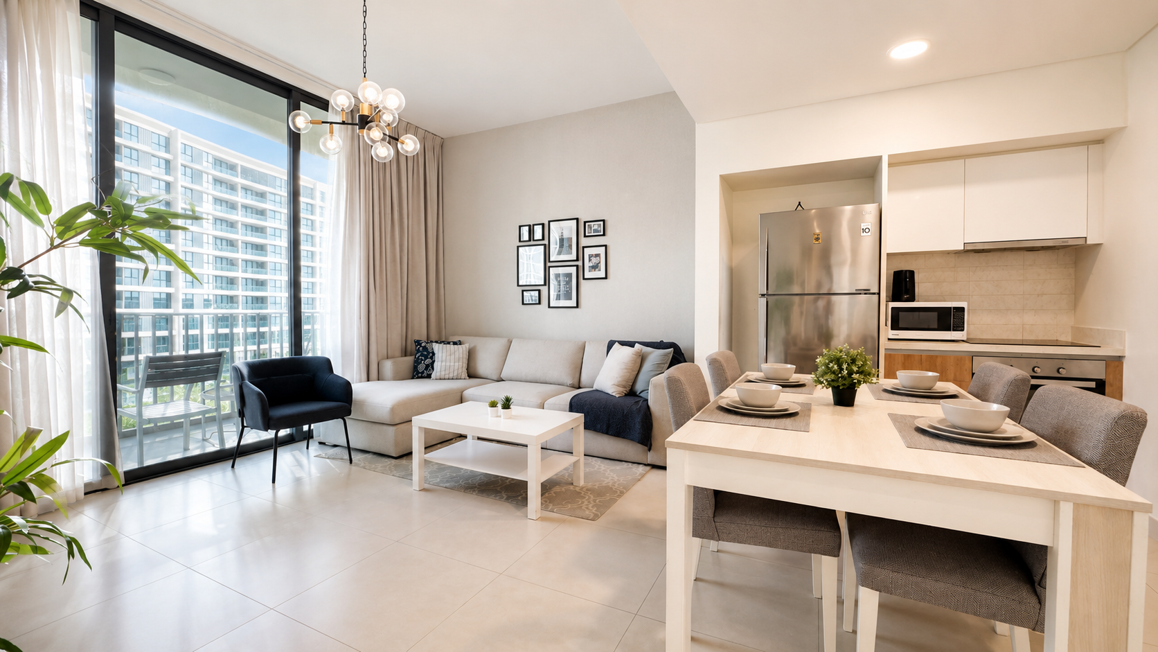 Modern and Bright 2BR For Rent with Beach Access