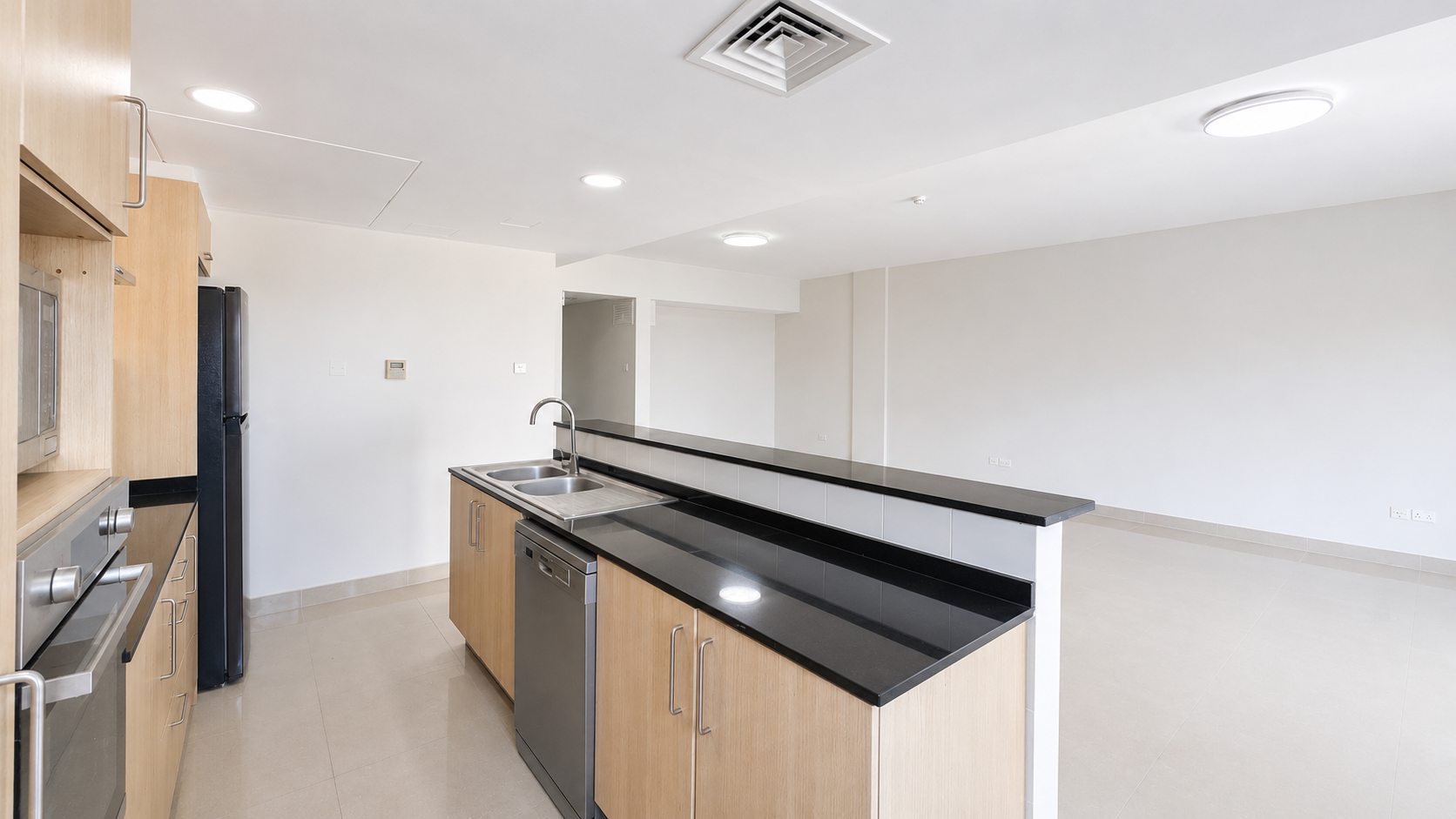 3BR + Maid Semi furnished with patio for rent 