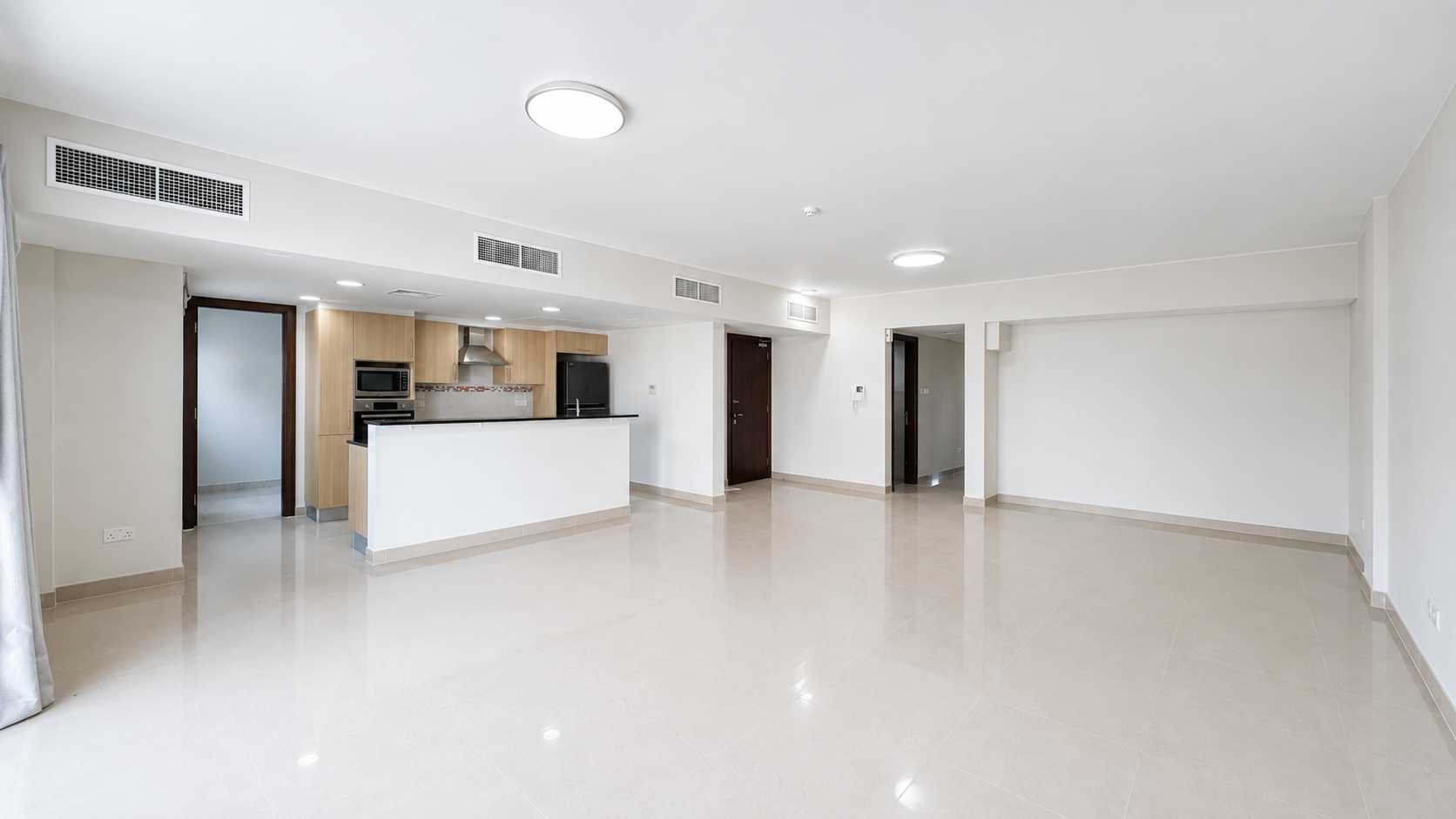 3BR + Maid Semi furnished with patio for rent 