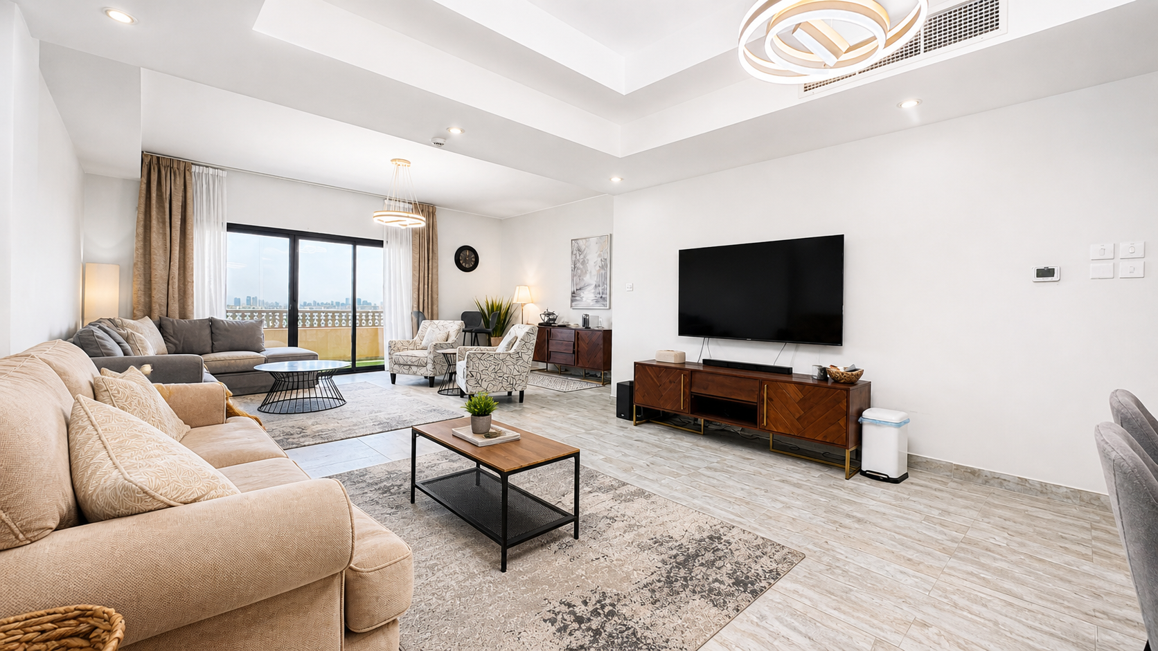 Furnished 3BR plus Maid | Beach Access + Sea View