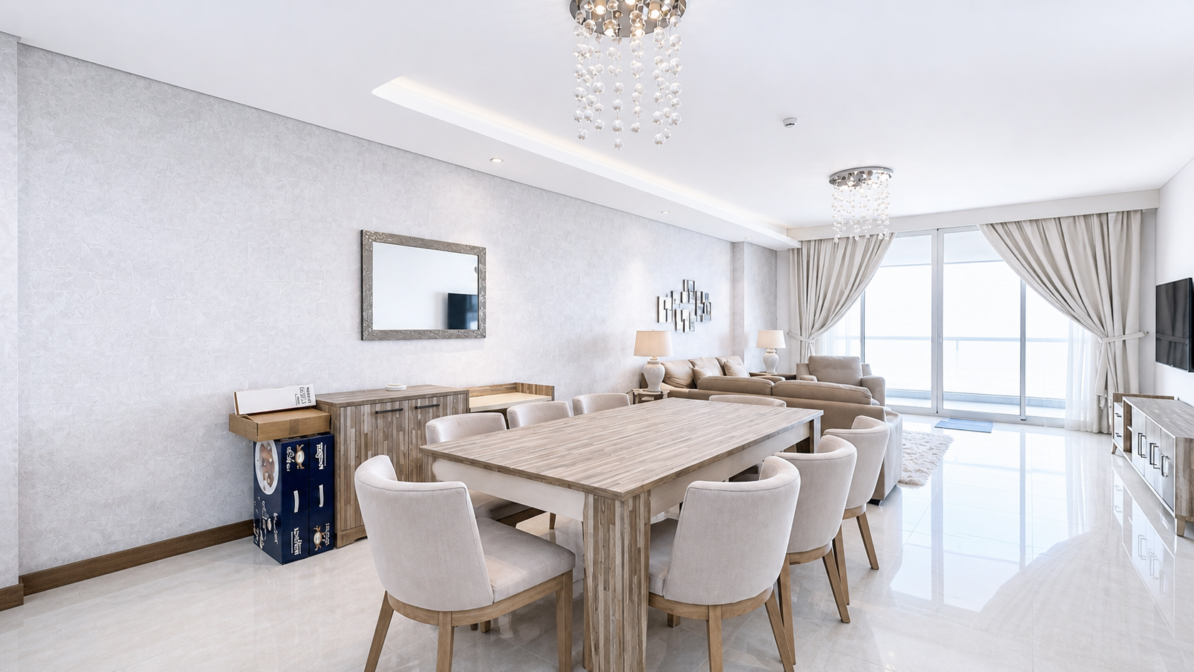 2BR plus Maid Sea View Apartment for Rent Dilmunia