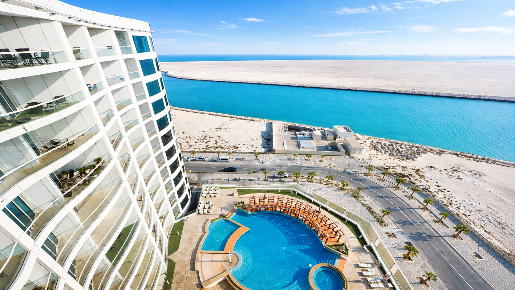 2BR plus Maid Sea View Apartment for Rent Dilmunia