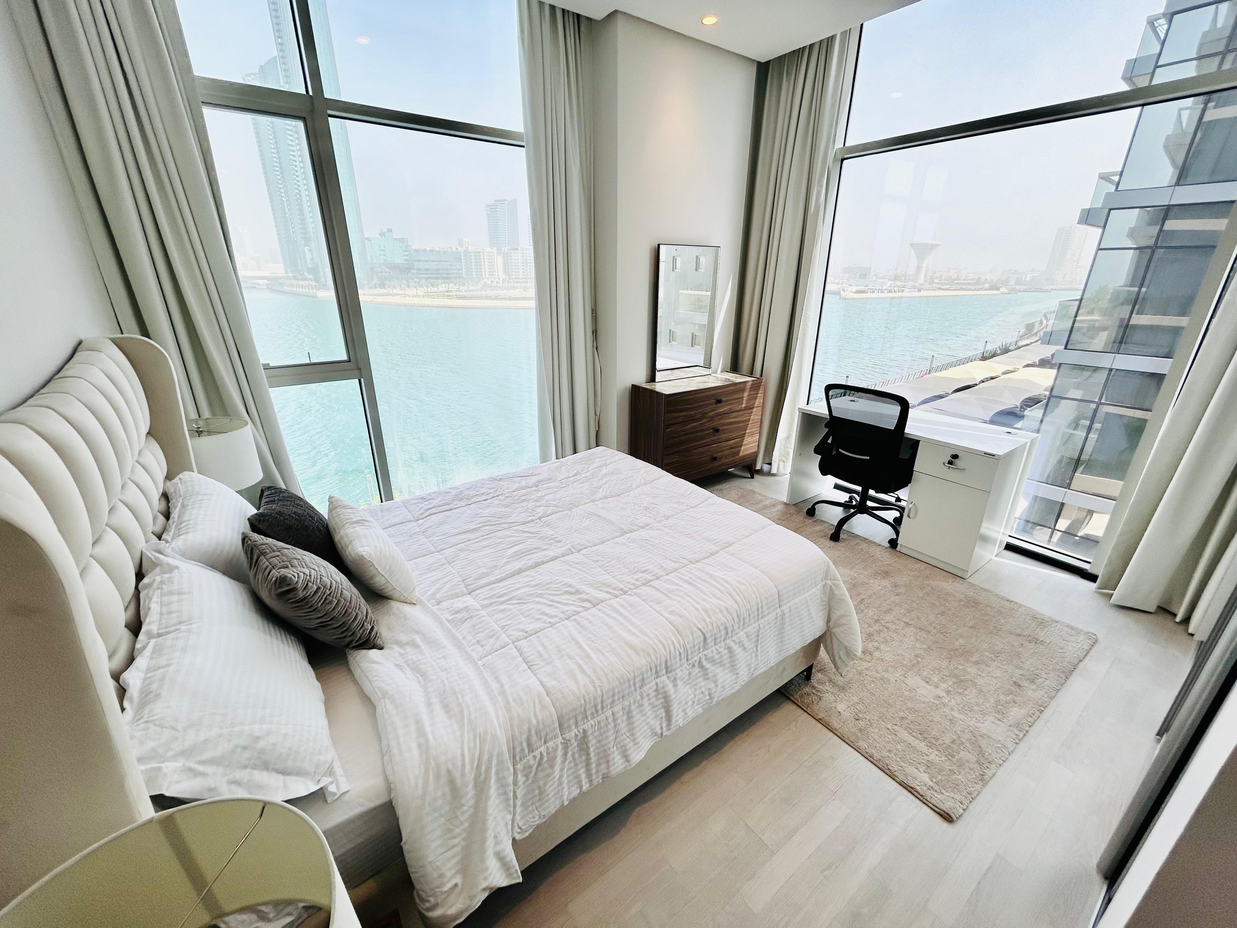Sea view three bedrooms with maids room 