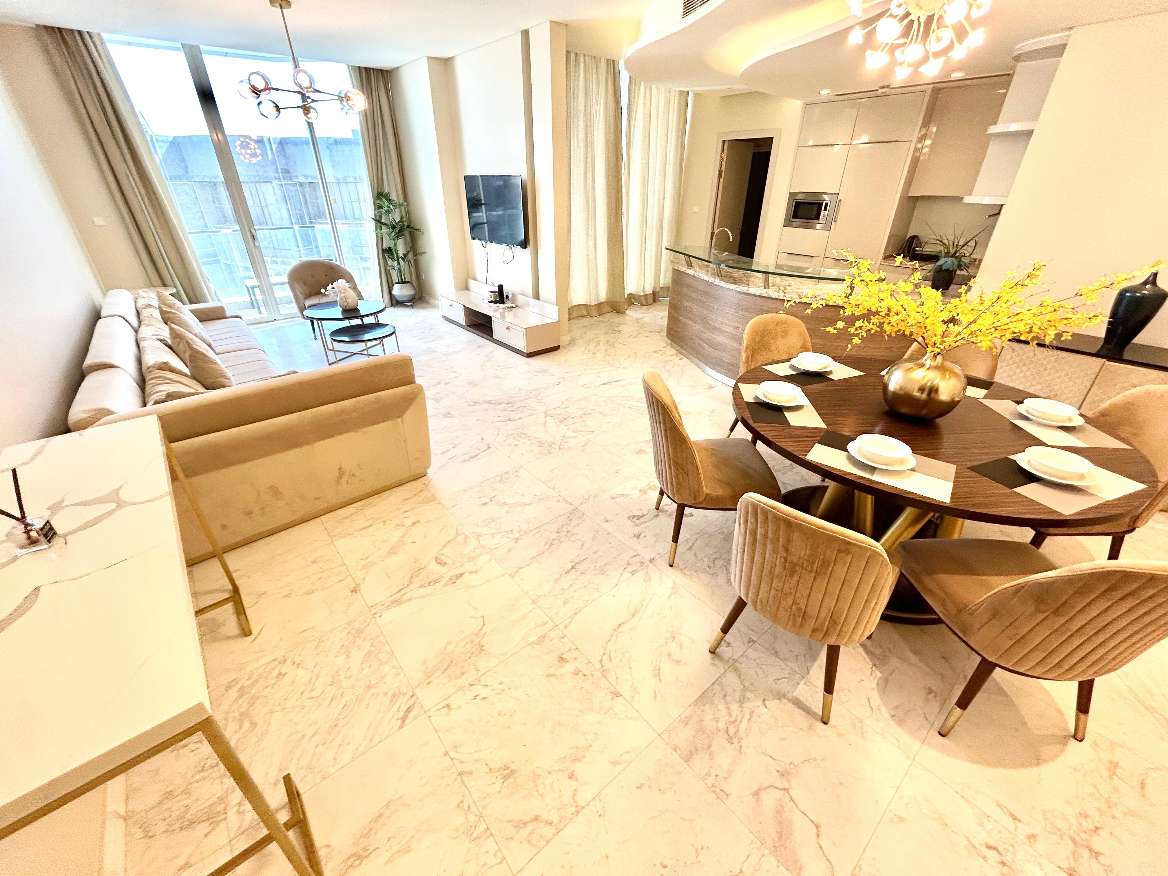 Luxury Three bedroom for lease in Bahrain bay area.