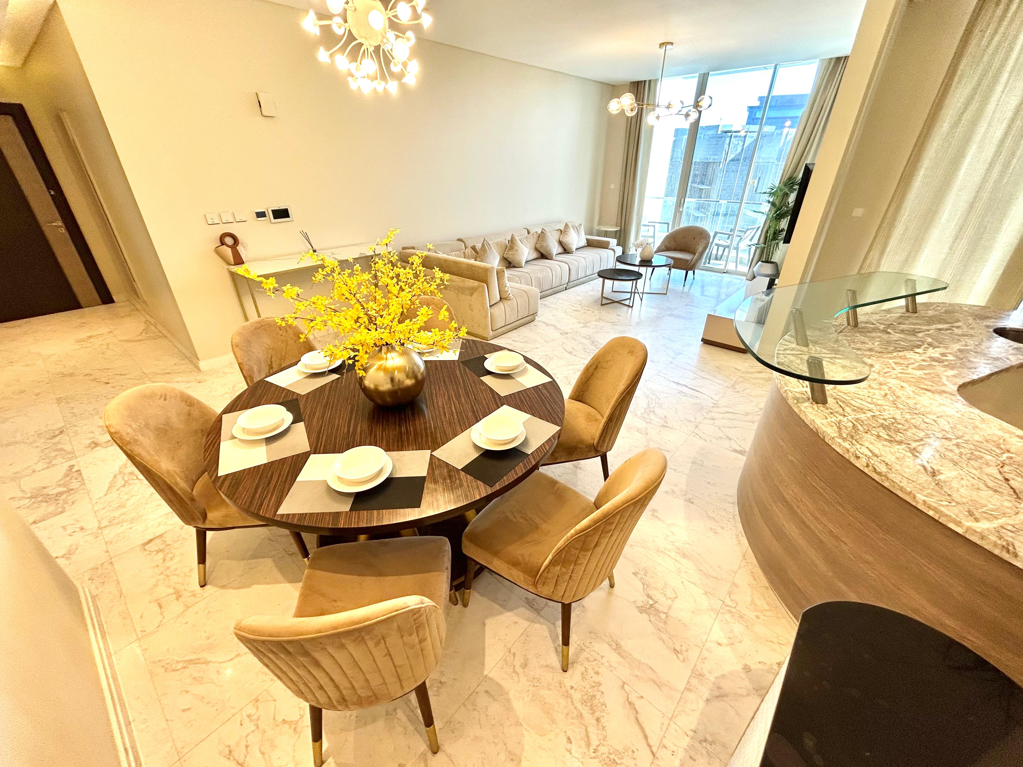 Luxury Three bedroom for lease in Bahrain bay area.