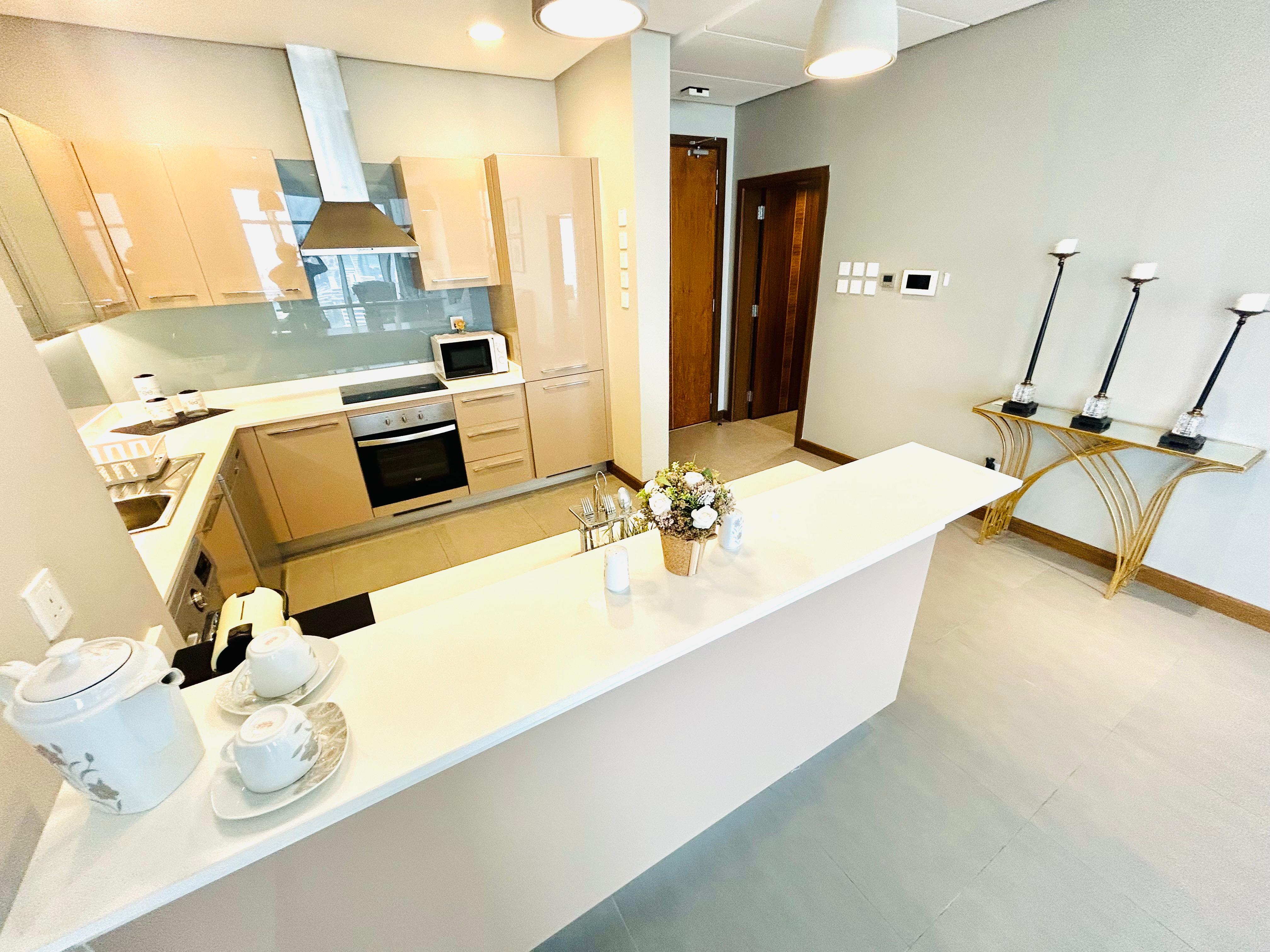 Spacious and open sea view One bedroom in Seef area.