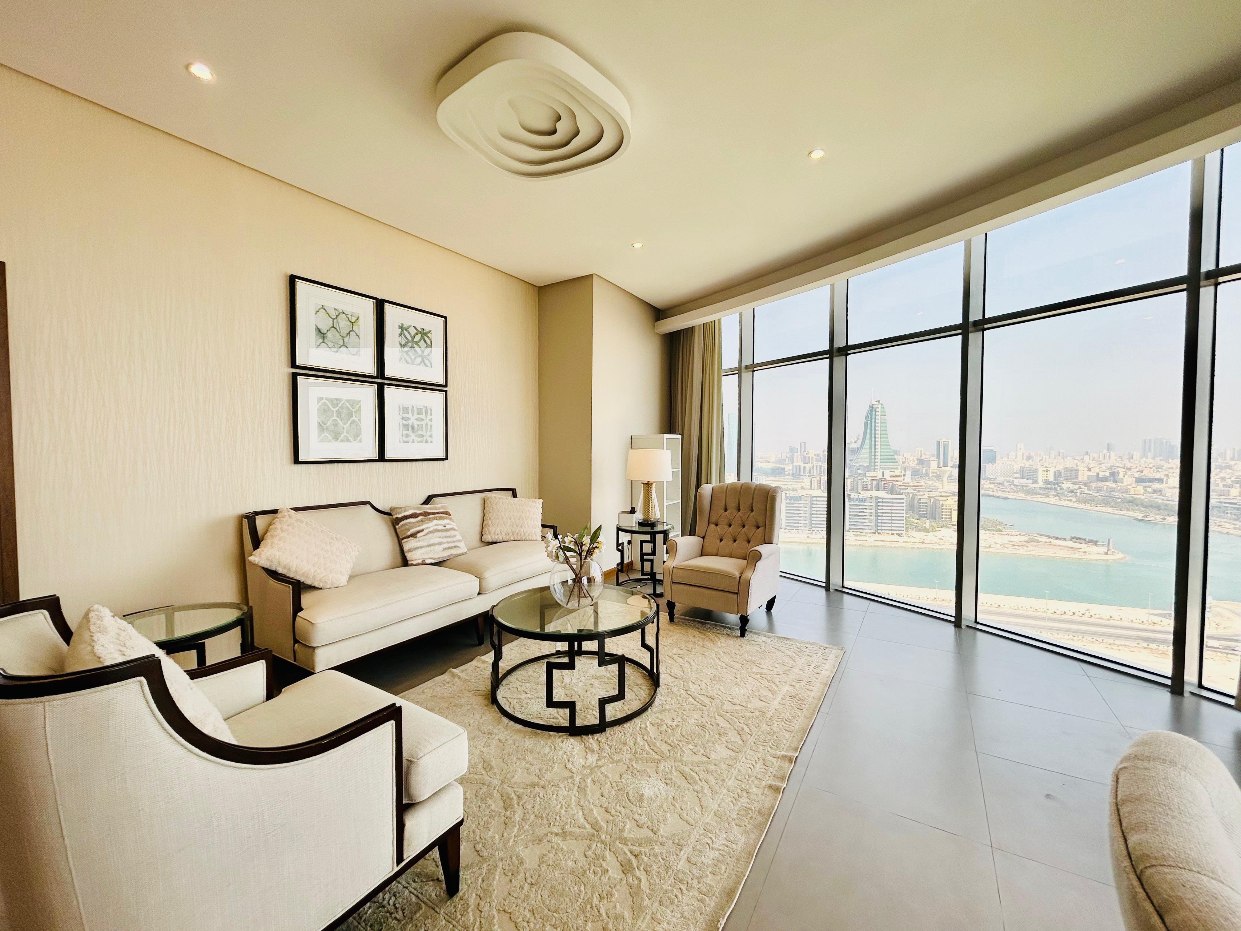 Spacious and open sea view One bedroom in Seef area.