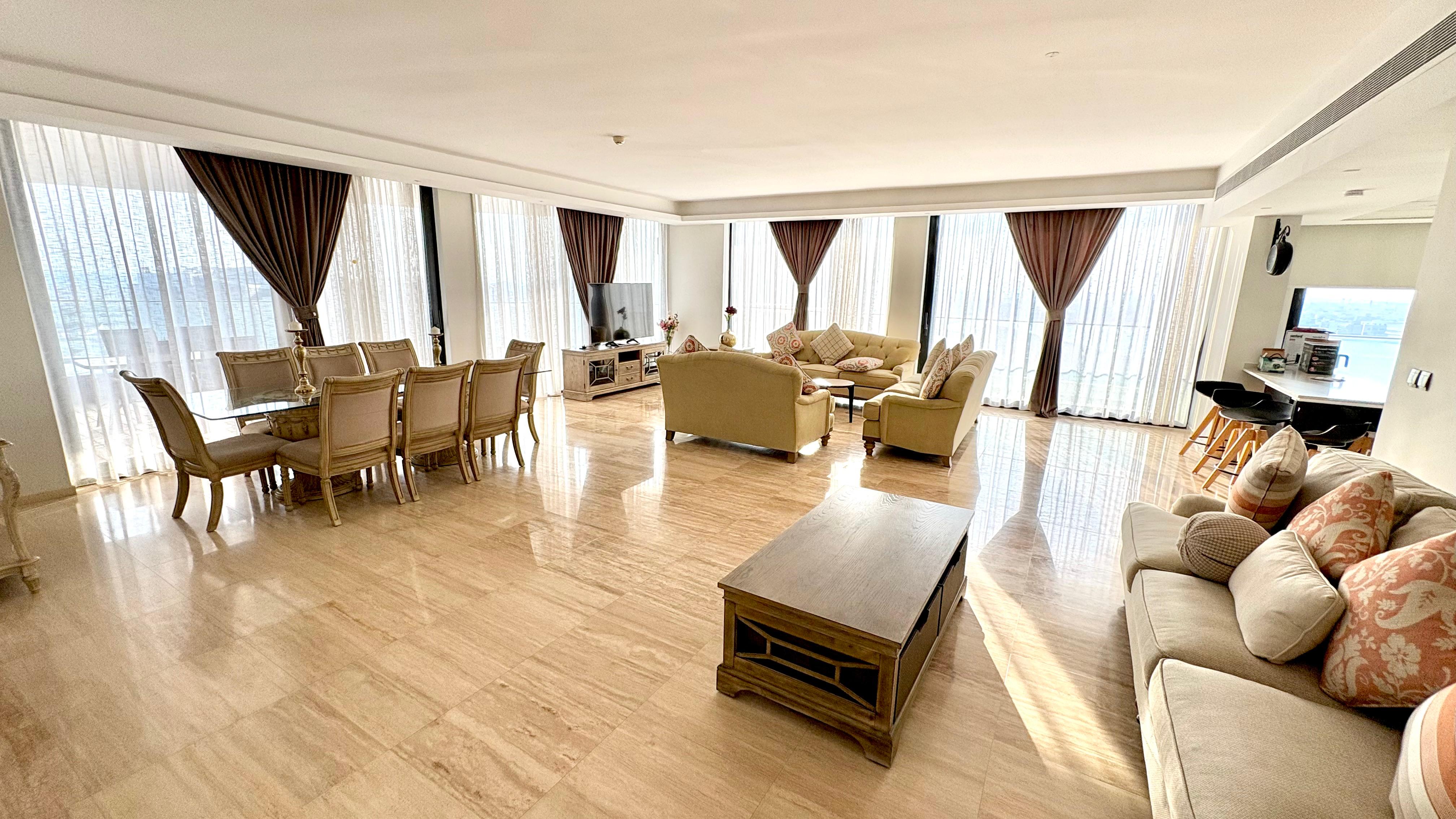 Spacious 3BR Apartment with Balcony and  Private Pool