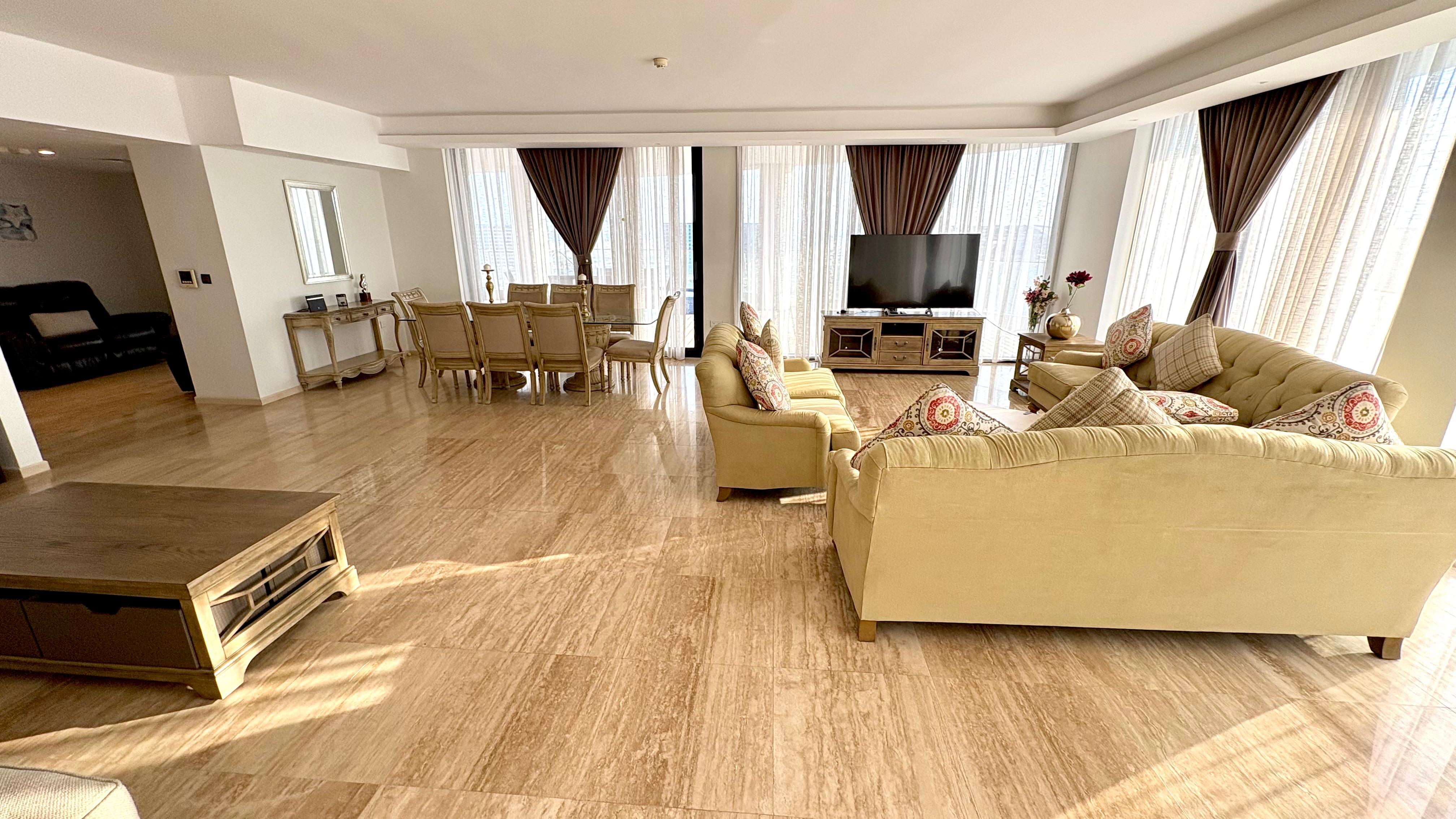 Spacious 3BR Apartment with Balcony and  Private Pool