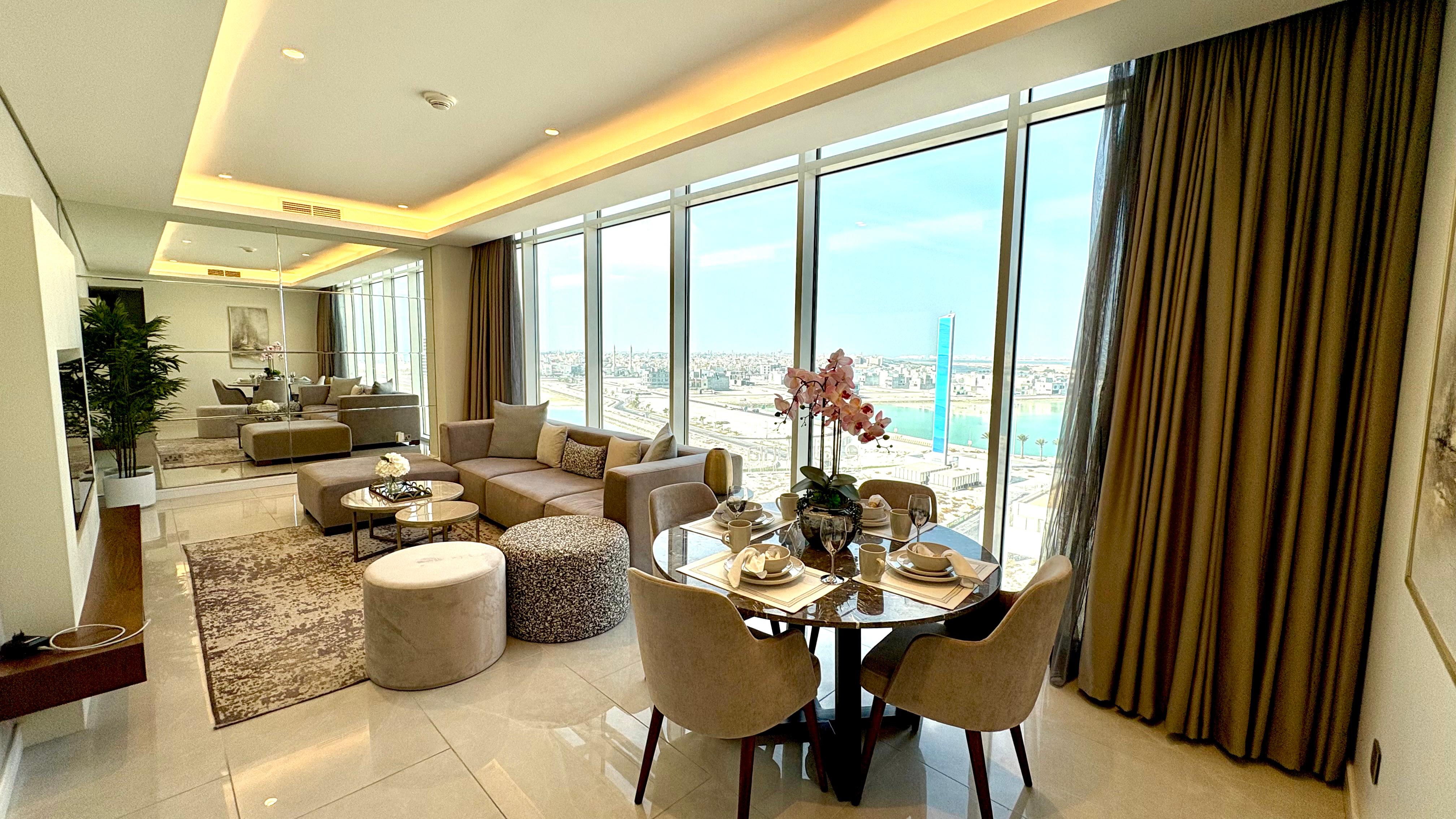 Luxury 2BR Apartment with Open Kitchen & Balcony