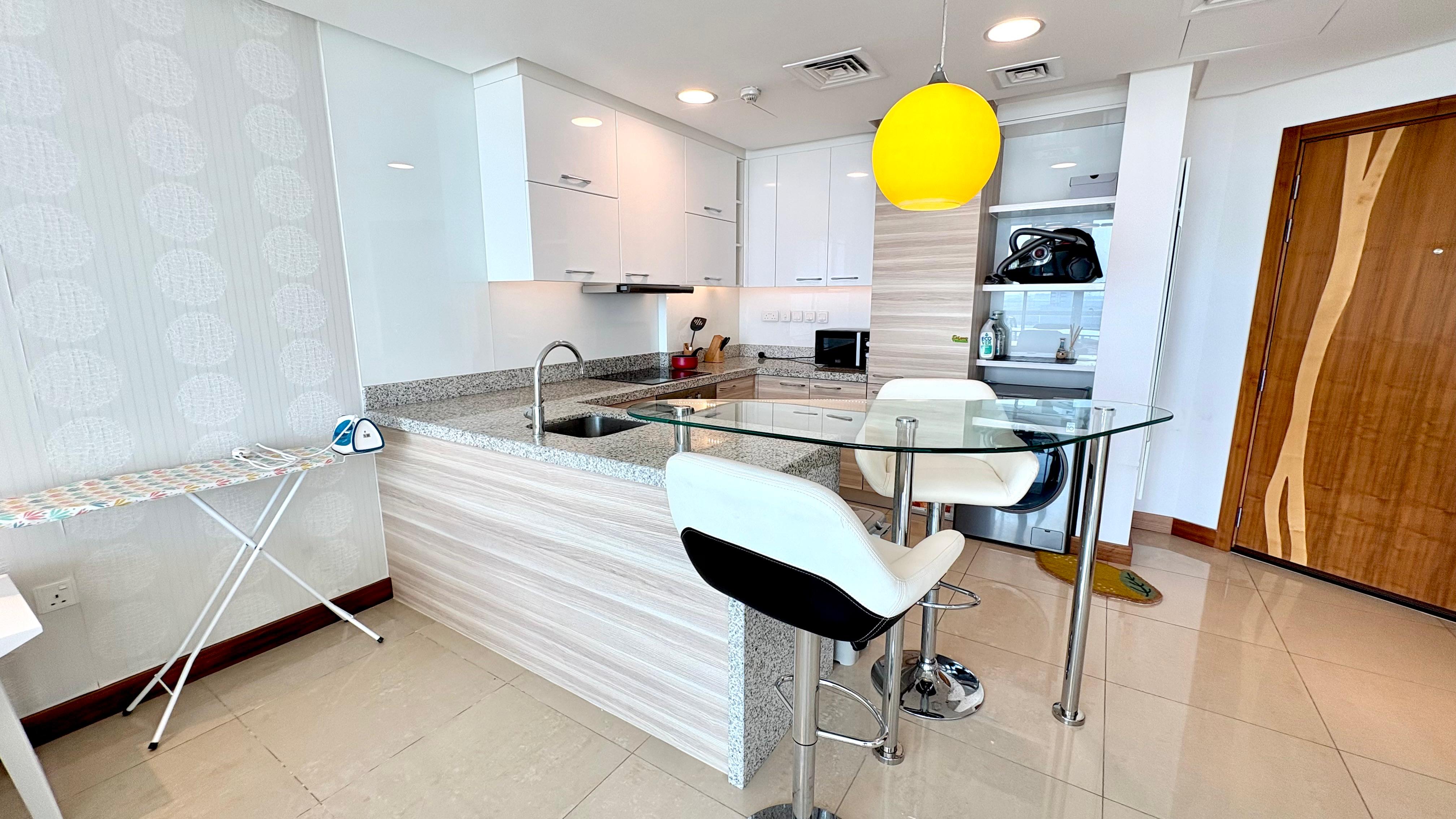 Fully Furnished apartment with pool view