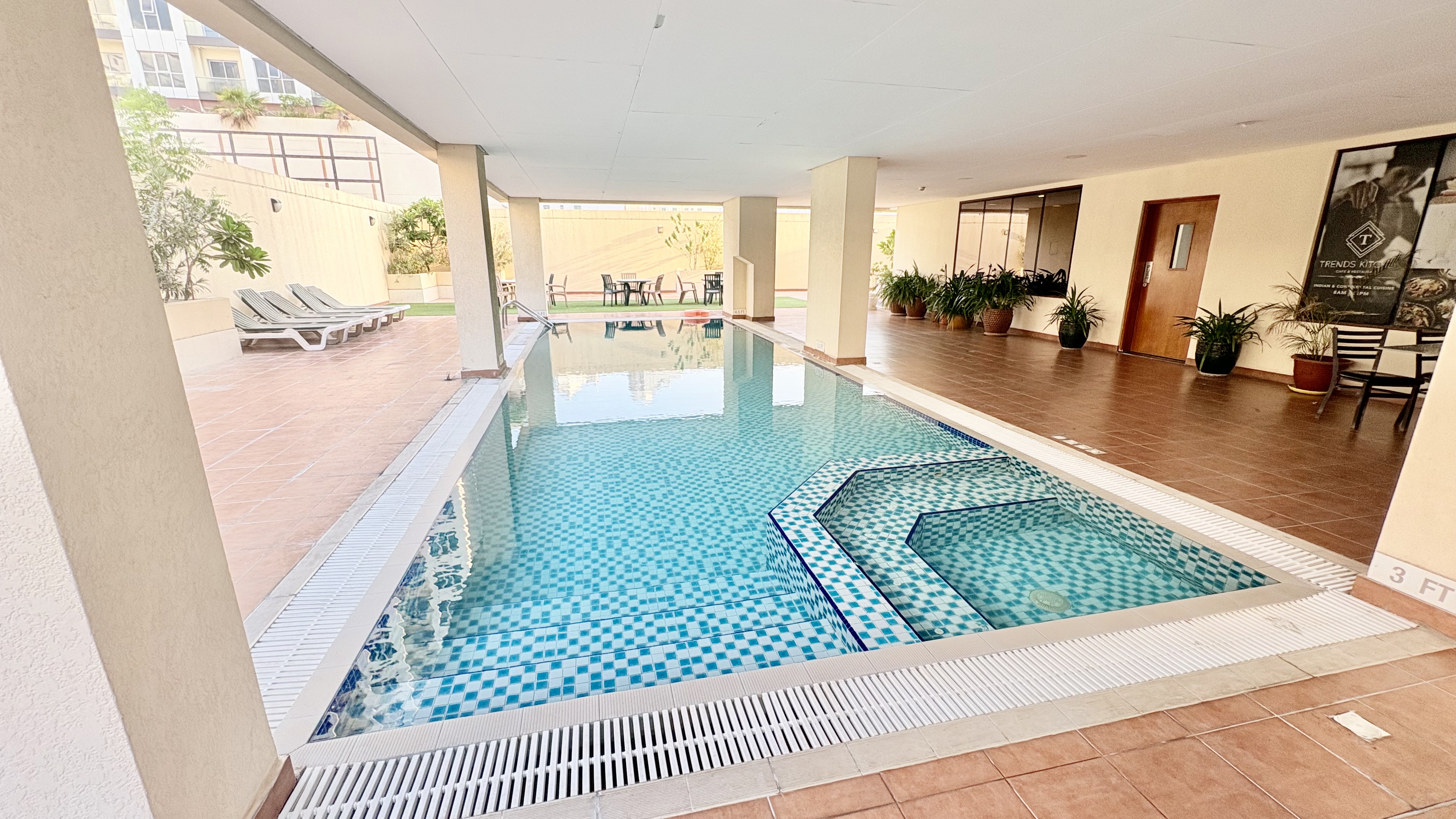 Modern Studio | Indoor Pool, Gym & Spa.