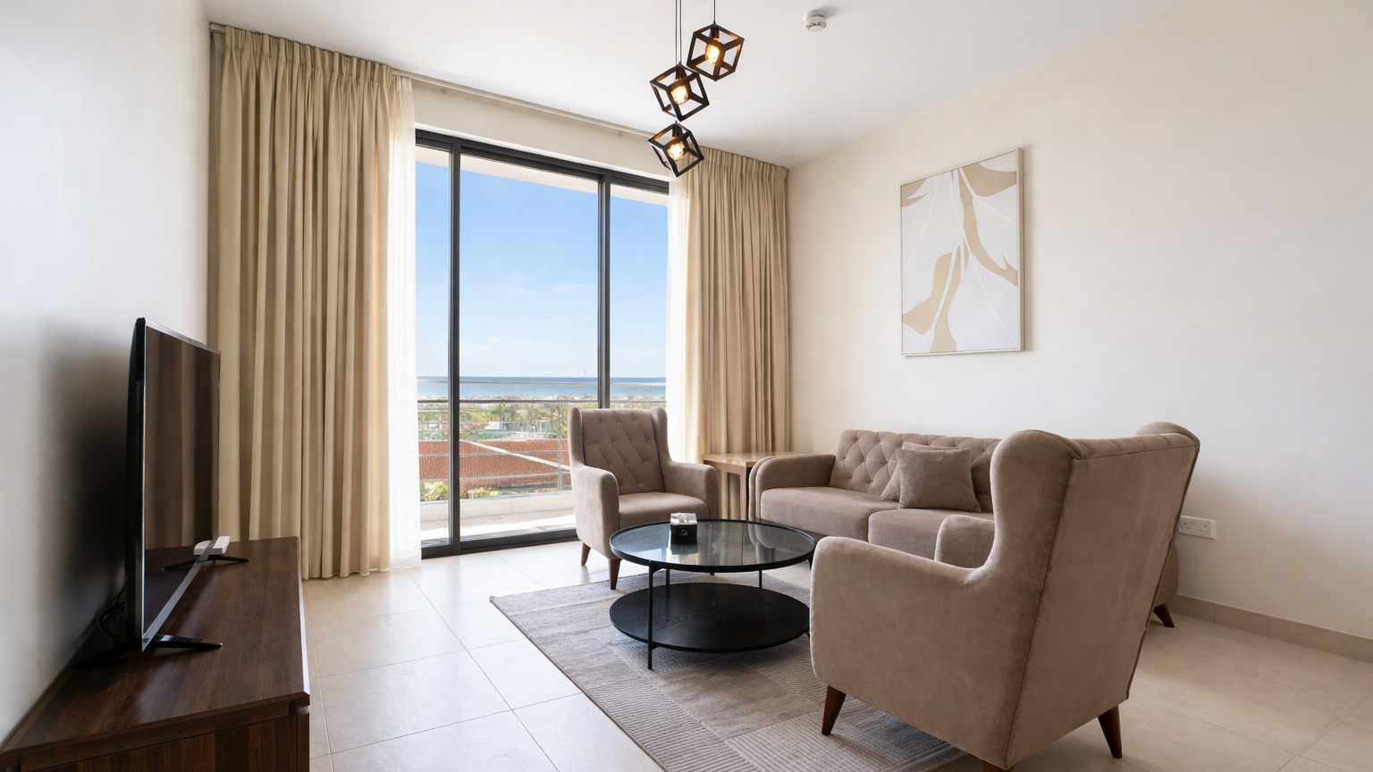 Stylish 1 Bedroom Balcony Pool View for Rent in Marassi