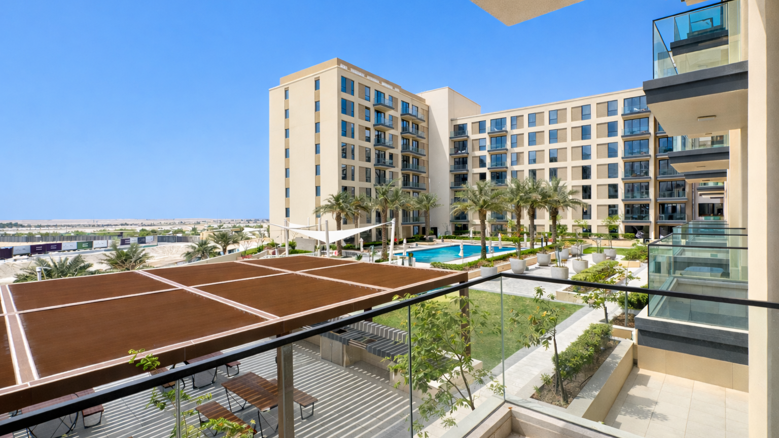 Stylish 1 Bedroom Balcony Pool View for Rent in Marassi