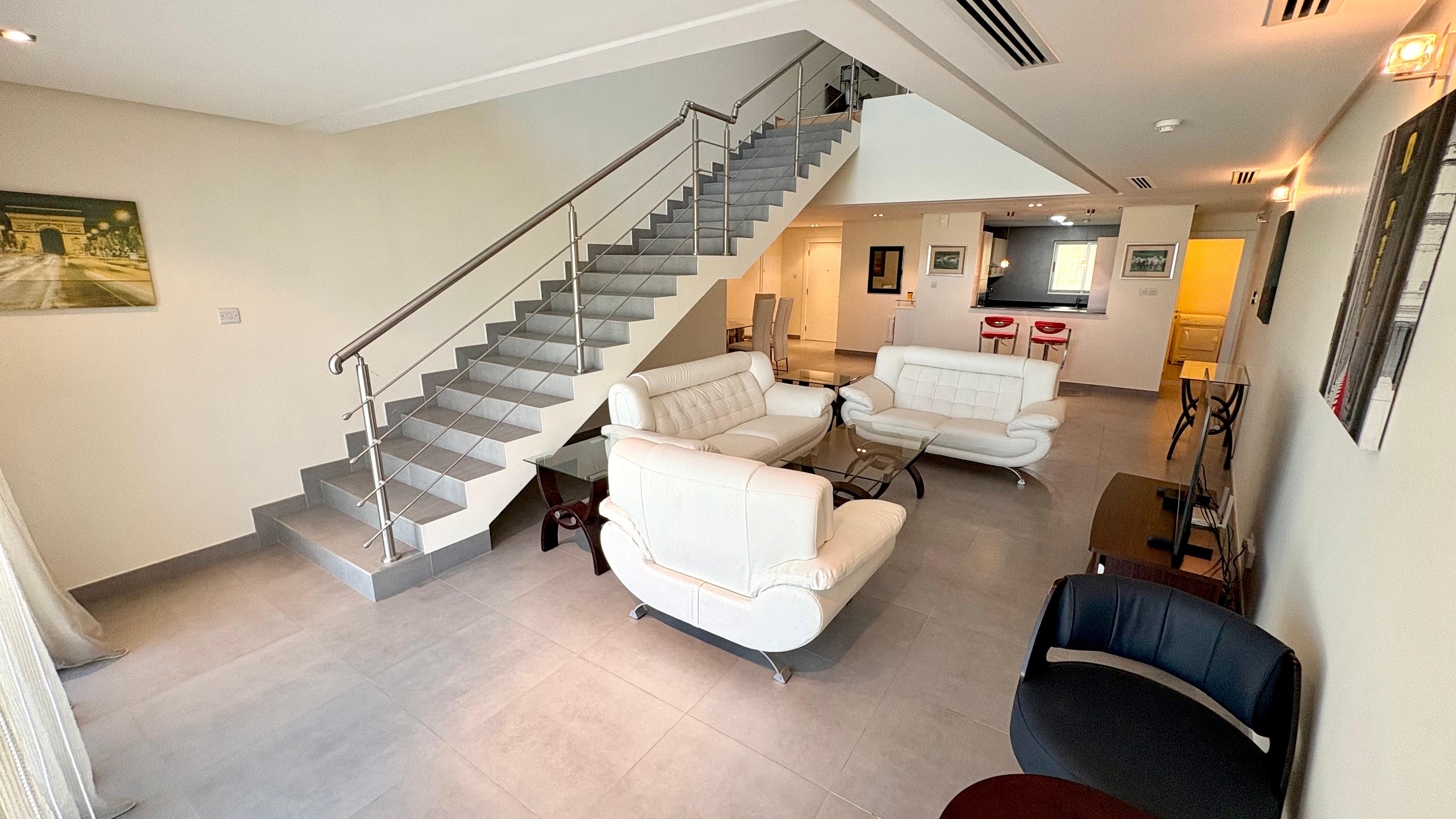 Modern 1BR Duplex | Pool, Gym