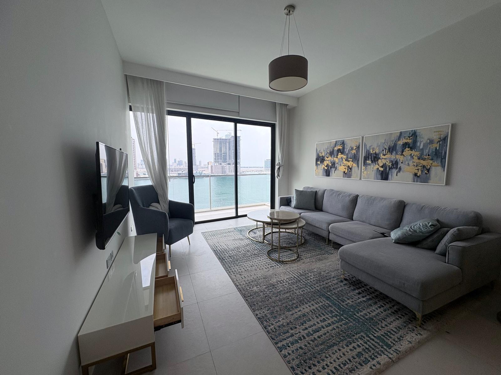 Sea View 1BR Apartment | Balcony | Modern Living