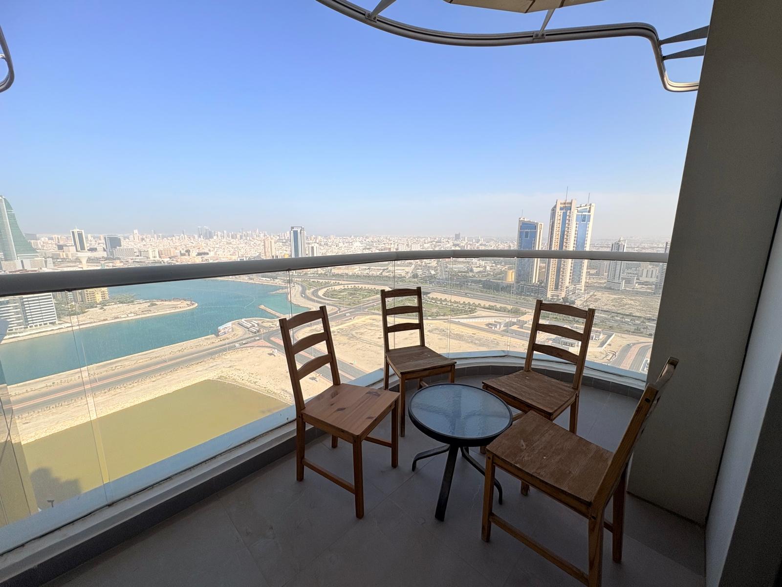 Sea & City View 1BR | Furnished | Internet Included