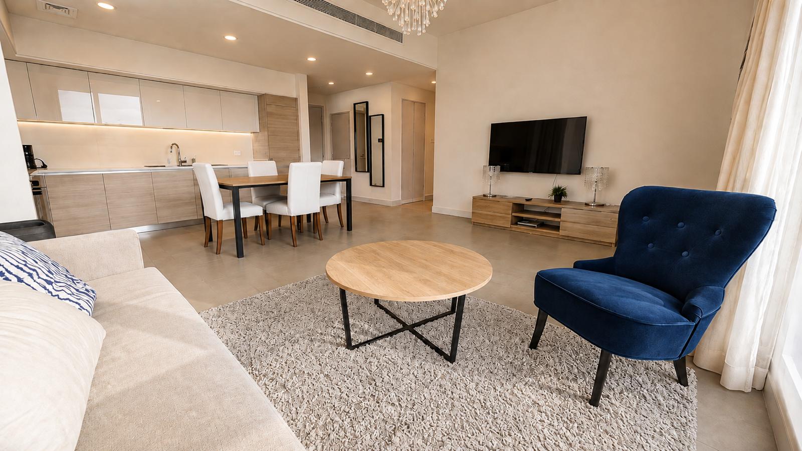 Spacious 2BR Apartment with Large Terrace | Beach Access