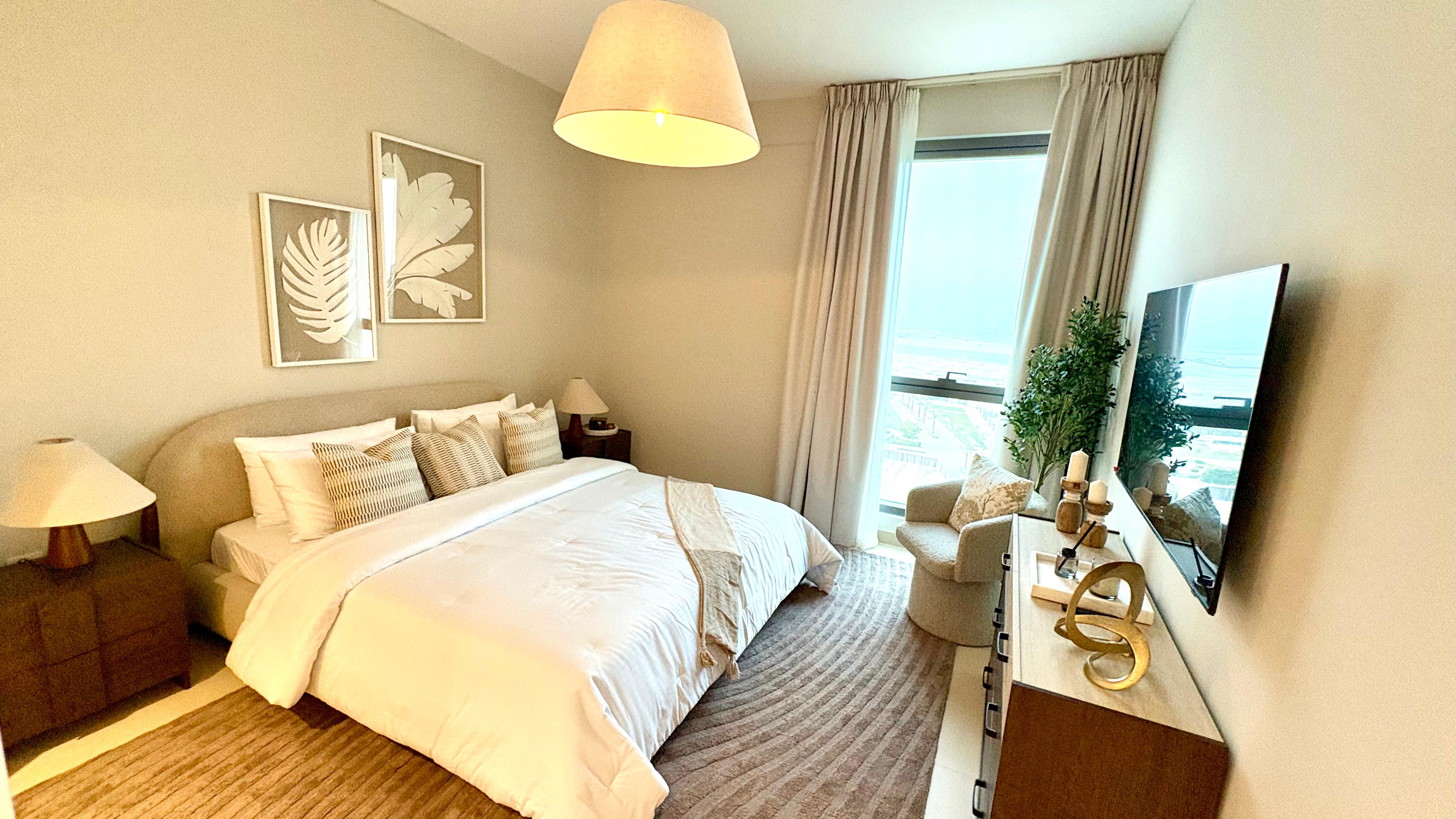 Fully Furnished Two-bedroom Apartment in Marassi/ Seaview & Cityview.