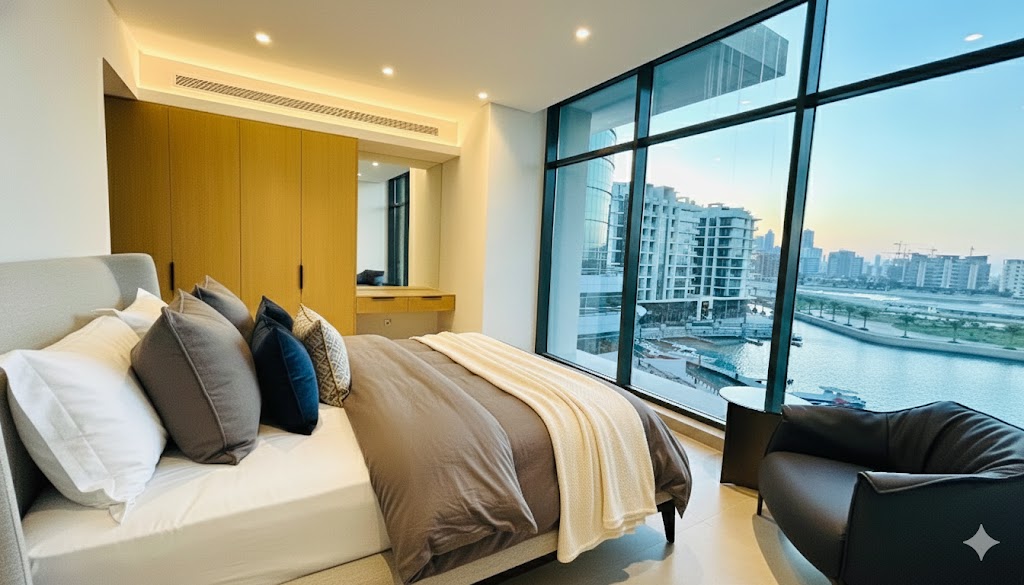 Sea view and Brand new Luxury One bedroom in Bahrain Financial Harbour 