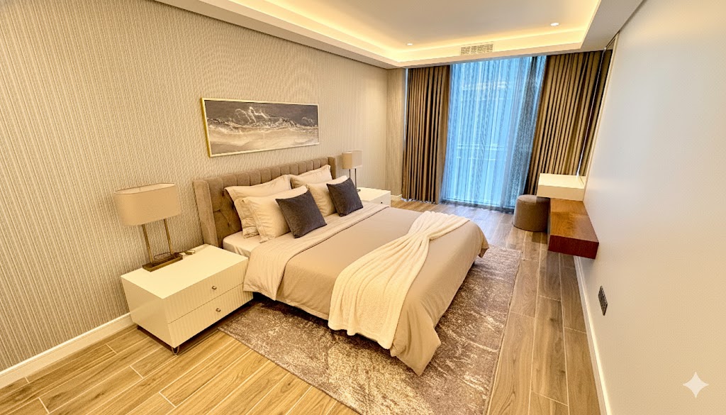 Luxury 2BR Apartment with Open Kitchen & Balcony